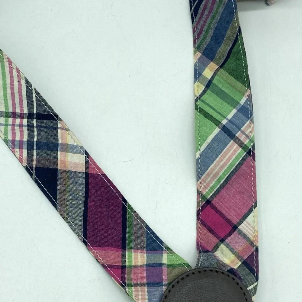 Gymboree Pastel Plaid Suspenders Size 6 Preppy Adjustable Y-Back Easter Wedding